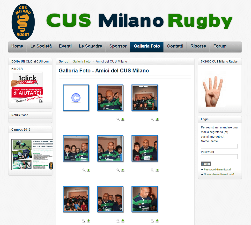 Cus Milano Rugby Galleria Fotografica