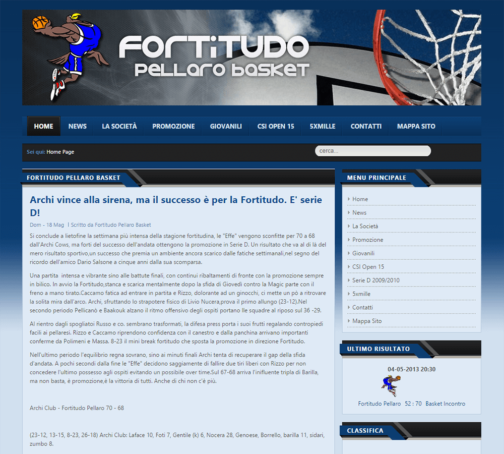 Fortitudo Pellaro Home Page